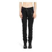 Boris Bidjan Saberi Coated Denim Skinny Fit Byxor Black, Herr