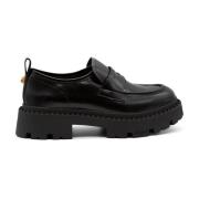 ASH Genial Stud Läder Moccasin Black, Dam