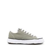 Mihara Yasuhiro Gröna Sneakers med Vågig Gummisula Green, Herr