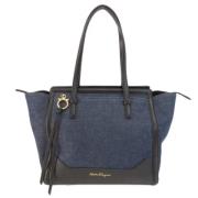 Salvatore Ferragamo Pre-owned Pre-owned Laeder totevskor Blue, Dam