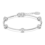 Swarovski Constella Vit Rund Armband Rodinerat Gray, Dam