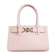 Versace Rosa Läder Toteväska med Guld Detalj Pink, Dam