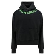 Palm Angels Stilren Sweatshirt för Avslappnad Komfort Black, Herr