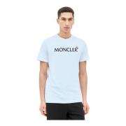 Moncler Bomull Jersey Logo Patch T-shirt White, Herr