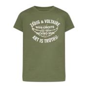 Zadig & Voltaire T-shirt med tryck Green, Dam