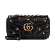 Gucci GG Marmont liten axelväska Black, Dam