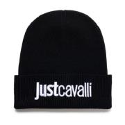 Roberto Cavalli Stiliga svarta hattar för män Black, Herr