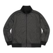 Supreme Svart Jacquard Logo Track Jacket Black, Herr