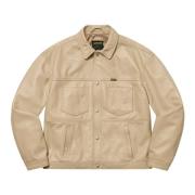 Supreme Begränsad upplaga Läderarbetsjacka Tan Beige, Herr