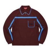 Supreme Begränsad upplaga Burgundy Zip Up Cardigan Red, Herr