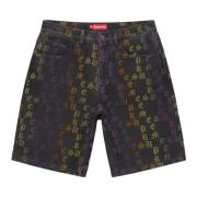 Supreme Gradient Jacquard Denim Shorts Black, Herr