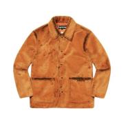 Supreme 2-Tone Faux Fur Shop Coat Orange, Herr