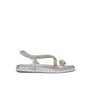 Alma EN Pena Glitter Orm Platta Sandal Gray, Dam