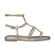 Alma EN Pena Grekisk Stil Juvel Platt Sandal Yellow, Dam