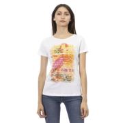 Trussardi Grafisk Flair Vit T-shirt White, Dam