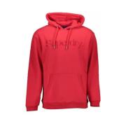 Superdry Snygg Rosa Hoodie med Brodyr Red, Herr