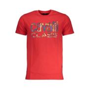 Cavalli Class Tryck Logo Kortärmad T-shirt Red, Herr