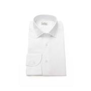 Bagutta Slim Fit Cotton Shirt White, Herr