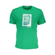 Bikkembergs Kortärmad Logotryck T-shirt Green, Dam