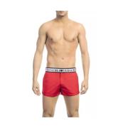 Bikkembergs Röda Micro Swimshorts Stiligt Design Red, Herr