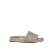 ALMA EN PENA Crystal Strap Sandal Yellow, Dam