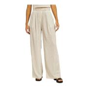 Alma EN Pena Glitter Straight Trousers White, Dam