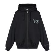 Y-3 Dragkedja sweatshirt Black, Herr