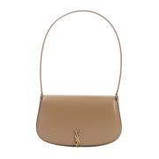 Saint Laurent Demi Lune Hobo Väska Brown, Dam