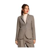 Mason's Randig Lurex Blazer Gray, Dam