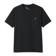 Kaws Begränsad upplaga Snoopy Pocket Tee Black, Herr