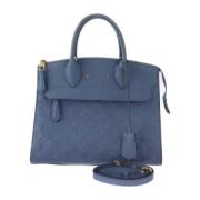 Louis Vuitton Vintage Pre-owned Canvas handvskor Blue, Dam