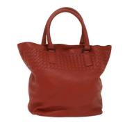 Bottega Veneta Vintage Pre-owned Laeder totevskor Red, Dam