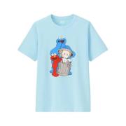 Kaws Sesame Street Companion Trash Can Tee Blue, Herr