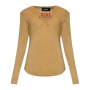 Dsquared2 T-shirt med logotyp Brown, Herr