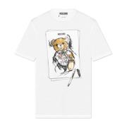 Moschino T-shirt med tryck White, Herr