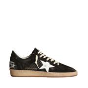 Golden Goose Svarta Mocka Ball Star Sneakers Black, Dam