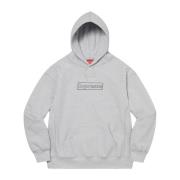 Kaws Begränsad upplaga Chalk Box Logo Hoodie Gray, Herr