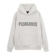 Pleasures Rhinestone Impact Bomull Hoodie Grå Gray, Herr