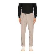 Mason's Sammet Randig Avslappnad Passform Chinos Gray, Herr