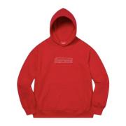 Kaws Röd Box Logo Limited Edition Hoodie Red, Herr