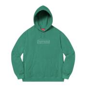 Kaws Begränsad upplaga Box Logo Hoodie Light Pine Green, Herr