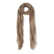 Cortana Randig Mink Kashmir Siden Scarf Brown, Dam