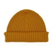 GALLO Gul Ribbad Beanie Mössa Yellow, Unisex