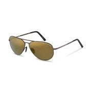 Porsche Design Brun ram med guld speglade linser Brown, Unisex