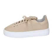 Stokton Läder Sneakers för Kvinnor Beige, Dam