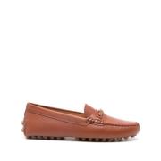 Tod's Bruna Läderskor Platta Brown, Dam