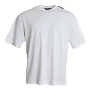 Balenciaga Off White Bomull Rund Hals T-shirt White, Herr