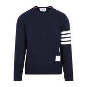 Thom Browne Blå Sweatshirt 4-Bar Ränder Blue, Herr