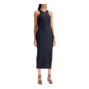 Coperni Blank Jersey Midi Klänning Black, Dam