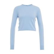 MVM Blå Cashmere Tröja Stickat Aw24 Blue, Dam